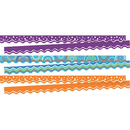 Barker Creek Moroccan Double-Sided Scalloped Trim Set of 3 Designs, 39/set 4033